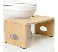 Tabouret Toilette Pliable en Bois de Bambou, Marche Pied Toilette, Marche Pied WC Stable Antidérapant Compact et Portable, Aide à Soulager la Constipation et Les Ballonnements, Adultes & Enfants