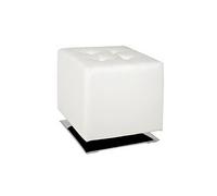 PEGANE Tabouret tournant chromé-Blanc, L40 x H42 x P40 cm