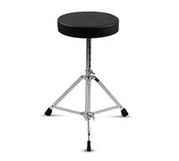 Tabouret universel rembourré rond avec pieds en acier inoxydable antidérapants 5 niveaux réglables en hauteur pour batteurs adultes