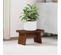 Tabouret - VIDAXL - Naturel - Bois massif d'acajou - Finition huilée - 29 x 20 x 17 cm