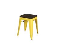 Urban Living - Tabouret vintage Liv H46 cm - Jaune Jaune