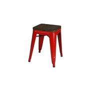 Urban Living - Tabouret vintage Liv H46 cm - Rouge Rouge