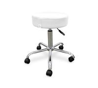 Tabouret Wellcore à roulettes auto-freinantes, blanc