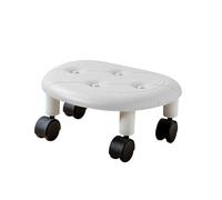 Tabourets à Faible Rouleau Rouleaux universels Mobiles PU de de en Plastique Tabouret pour Le Salon Chambre bébé Conception compacte adaptée à l'éco (Blanc)