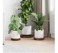 Tabourets à plantes VIDAXL 3 pcs Bois d'acajou huilé Marron - 29 / 21 / 18 cm