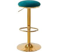 Tabourets Bar Chaise de Bar Moderne et Simple en Velours, Hauteur comptoir, Pieds en métal doré, Chaise de Cuisine et de Salle à Manger for Restaurant(Green)