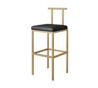 Tabourets Bar Gris Or 1 pièces en Cuir PU Hauteur de comptoir S en métal avec chaises d'îlot arrière for la Maison Bar/Salle à Manger/café dédié