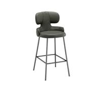 Tabourets Bar Island Chairs Light Premium Sense Chaise Haute Moderne avec Dossier Tabourets de Bar for Petit déjeuner(Black)