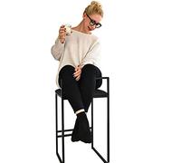 Tabourets Bar Modern Velvet Counter Stools Set of 1 with Metal Legs and Footrest High Stools for Islands