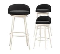 Tabourets Bar Set of 3,75 Seat Height s Swivel Counter Height with Low Back,Modern Velvet Island Stools for Counter,Green