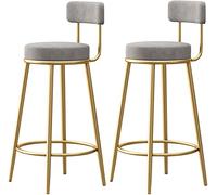 Tabourets bar Tabourets de bar de comptoir for îlot de cuisine, chaises en velours, ensemble de 2 tabourets de bar for petit-déjeuner, salle à manger, base en métal robuste, capacité de 330 lb(65cm)