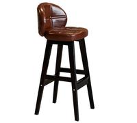 Tabourets Bar Tabourets Hauts for Usage Domestique en Bois Massif, Caisse de Luxe, réception, Magasin de thé au Lait, Bar, Moderne et Simple, Chaise à Dossier