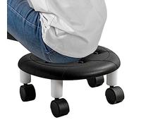 Tabourets bas avec roues - tabourets de roue poulie tabourets de pédicure à 360 degrés pivotants, tabouret à hauteur réglable | Siège à rouleaux ergonomiques à faible selles rotatives, siège portable