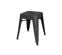 Tabourets Bas en Acier Noirs x 4 Bistro