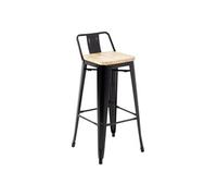 Tabourets Bistro Hauts Noirs Assise Bois x 4