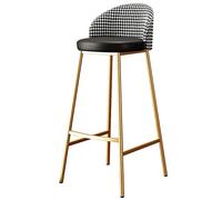 Tabourets chaises Bar Dos Arc Repose-Pied, de avec Cuir PU rembourré, Cuisines comptoir île Breakfast Tabouret (noirs-1ps, cm 25,6 Pouces)