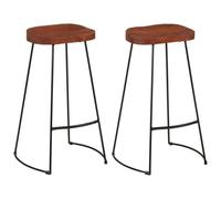 Tabourets de bar 2 pcs Gavin 50x40x78 cm Bois de manguier massif | Bois de manguier massif, cadre en fer enduit de poudre, design rétro, notice de montage incluse, maximum 110 kg par siège