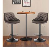 Tabourets de bar 2 pcs Marron Velours - VIVOLILV - Tabouret debar reglables en hauteur cuisine - 39x37x84.5-105 cm