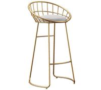 Tabourets de Bar, 26/30 "Barstols avec Velours rembourrés Creux de Chaise de Bar Moderne arrière tabourets Hauts pour Le comptoir de Cuisine de pub de café (300 LB) (gris-1ps, 75 cm / 29,6
