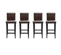 Tabourets De Bar 4 Pcs Marron Foncé Similicuir Marron