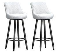 Tabourets de Bar à Hauteur de comptoir Ensemble de 2, Bartools rembourrés en Velours, Tabouret de comptoir de Cuisine avec Jambe en métal Repose-Pieds, chaises de Bar pour Les Cuisines Counter Island