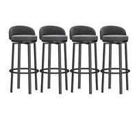 Tabourets de Bar à Hauteur de comptoir pivotant Ensemble de 4, tabourets de comptoir de Cuisine en Velours avec Dossier Bas Repose-Pieds, tabourets pivotants de comptoir, chaises de Bar sans Bras,