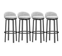 Tabourets de Bar à Hauteur de comptoir pivotant Ensemble de 4, tabourets de comptoir de Cuisine en Velours avec Dossier Bas Repose-Pieds, tabourets pivotants de comptoir, chaises de Bar sans Bras,