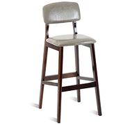 Tabourets de Bar à Hauteur de comptoir, tabourets de Bar à Hauteur de comptoir en Cuir PU avec Dos Repose-Pieds, chaises de Barre de Petit-déjeuner des Cuisines de l'île, Cadre en Bois, 300