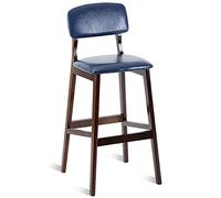 Tabourets de Bar à Hauteur de comptoir, tabourets de Bar à Hauteur de comptoir en Cuir PU avec Dos Repose-Pieds, chaises de Barre de Petit-déjeuner des Cuisines de l'île, Cadre en Bois, 300