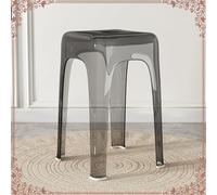 Tabourets De Bar Acrylique Transparent, Empilables Chaises Hautes 46cm Tabouret De Comptoir Moderne pour Salon, Salle À Manger, Bistro(Gray)