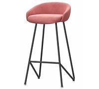 Tabourets de Bar Bas arrière 26/30 Pouces de comptoir Tabouret avec Conception Repose-Pieds rembourrés en Velours, Chaise de Bar pour Le comptoir de la Cuisine de pub du café (rose-1ps, 75 cm / 30
