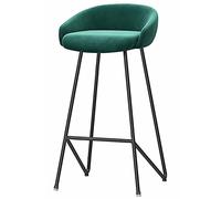Tabourets de Bar Bas arrière 26/30 Pouces de comptoir Tabouret avec Conception Repose-Pieds rembourrés en Velours, Chaise de Bar pour Le comptoir de la Cuisine de pub du café (Green-1PS, 75 cm / 30