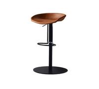 Tabourets de Bar Chaise de Bar en fer de luxe légère, chaise d'île de caisse haut de gamme, tabouret haut pivotant moderne, peut soulever une hauteur d'assise de 57 à 78cm Tabourets de Cuisine(Orange)