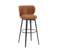 Tabourets de Bar Chaise Haute Tabouret de Bar Tabouret de Bar Simple et Moderne Tabouret de Bar pivotant for la Maison Chaise de Table for îlot chaises à Dossier Chaise de Bar(Bruin)