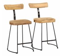 Tabourets de Bar Chaises Sièges Bistrot Pub Bois de Manguier Solide vidaXL