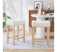 Tabourets de bar Ckaff Ensemble de 2, tabourets de bar de 65,5 cm de haut pour cuisine en Sherpa, chaise de maquillage, chaise de salle à manger, tabouret de salle de bain, tabouret de bureau, taboure