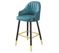 Tabourets de Bar de Hauteur comptoir, Style Milieu du siècle, avec Dossier et revêtement en Similicuir, pour Salon