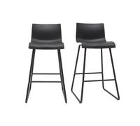 Tabourets de bar design noir 65 cm (lot de 2) ONA