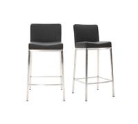 Miliboo - Tabourets de bar design noirs H66 cm (lot de 2) EPSILON