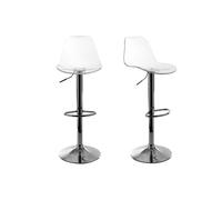 Tabourets de bar design réglables transparents (lot de 2) GALILEO