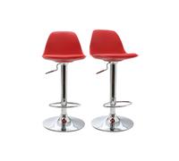 Tabourets de bar design rouges (lot de 2) STEEVY