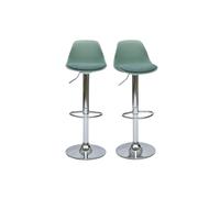 Tabourets de bar design vert de gris (lot de 2) STEEVY