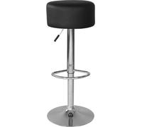 Tabourets de bar élégants avec siège noir et hauteur réglable – Chaise de cuisine – Lot de deux