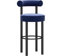 Tabourets de bar élégants en velours avec repose-pieds - Assise moderne et confortable pour les îles de cuisine, les bars et les pubs - Décoration d'intérieur parfaite