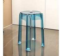Tabourets de bar empilables en acrylique - Tabourets en plastique dos nu pour une utilisation en intérieur et en extérieur, parfaits pour les salles à manger et les cafés, design moderne et solution