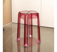 Tabourets de bar empilables en acrylique - Tabourets en plastique dos nu pour une utilisation en intérieur/extérieur, parfaits pour les salles à manger et les cafés. Design et construction modernes