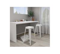 vidaXL Lot de 2 Tabourets de Bar Empilables, Repose-pieds de Bistrot, Chaises de Restaurant, Sièges de Cuisine Entrée Café, 248148