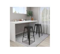 vidaXL Lot de 2 Tabourets de Bar Empilables, Repose-pieds de Bistrot, Chaises de Restaurant, Sièges de Cuisine Entrée Café, 248147
