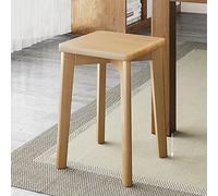 Tabourets de bar en bois avec coussinStyle rustiqueEmpilable Comptoir Hauteur pour îlot de cuisine Moderne Tabouret de salle à manger Dos nu et confortable 31 x 31 x 45 cm