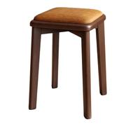 Tabourets de bar en bois, tabourets empilables, tabourets bas, chaises, chaise de petit-déjeuner portable avec assise rembourrée, tabourets empilables for la cuisine et la salle à manger(Orange)